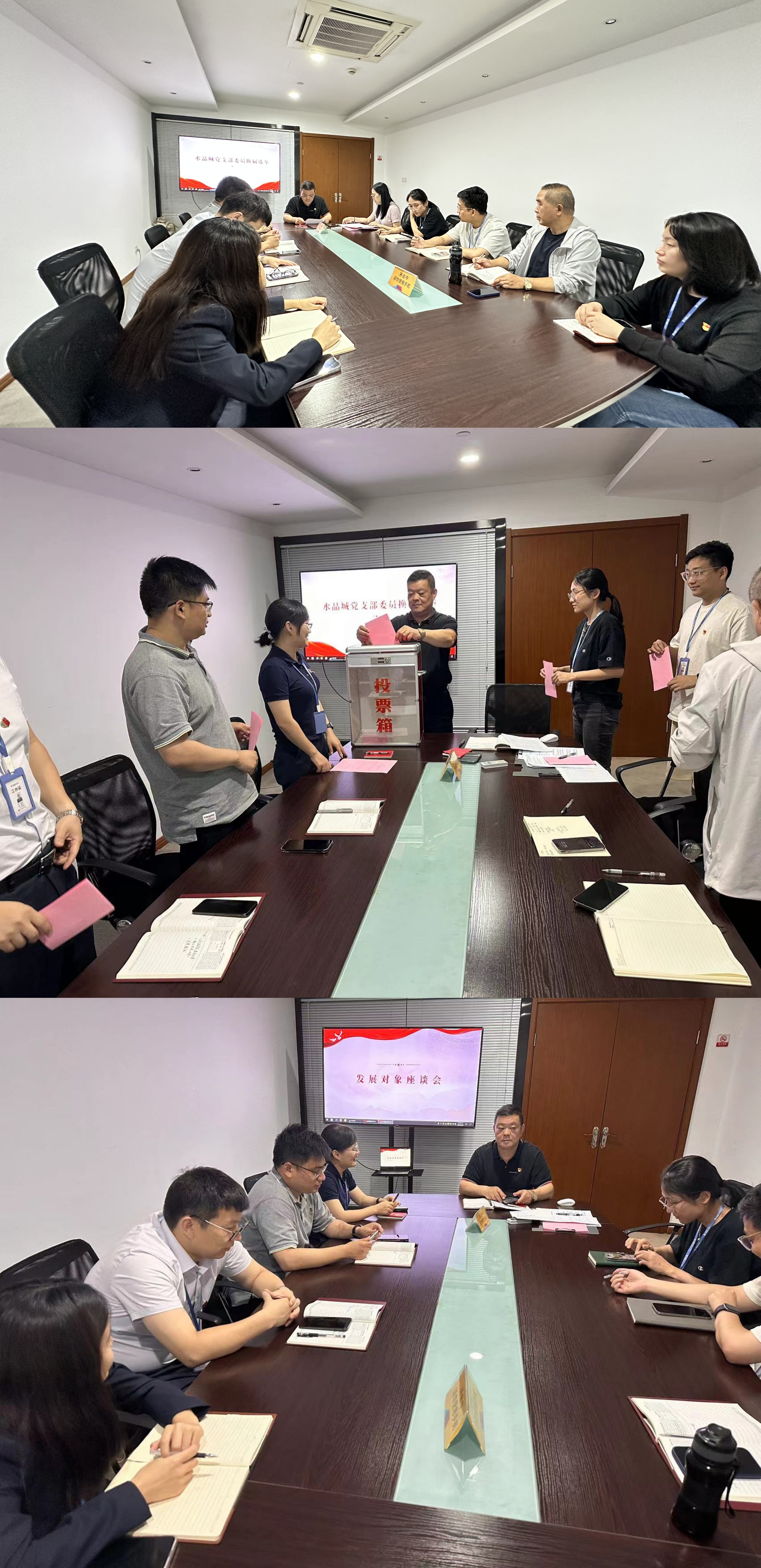 水晶城召開(kāi)黨支委換屆選舉及發(fā)展對(duì)象座談會(huì)